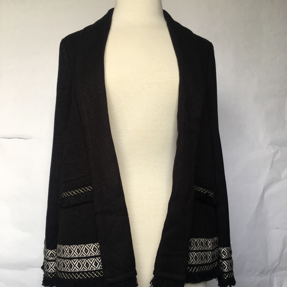 Cupcakes and Cashmere Basha Frayed Edges Jacket S - Picture 7 of 7